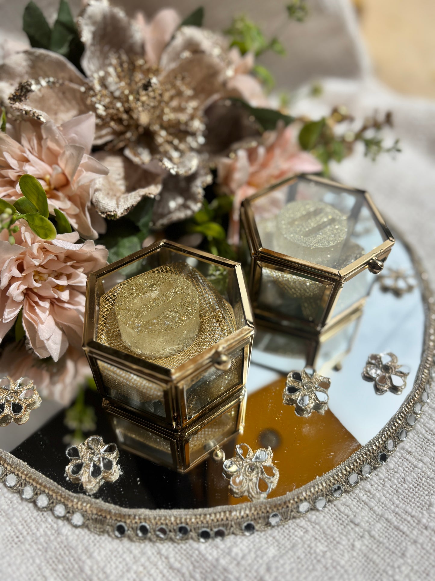 Mirror Engagement Platter - Blush & Champagne