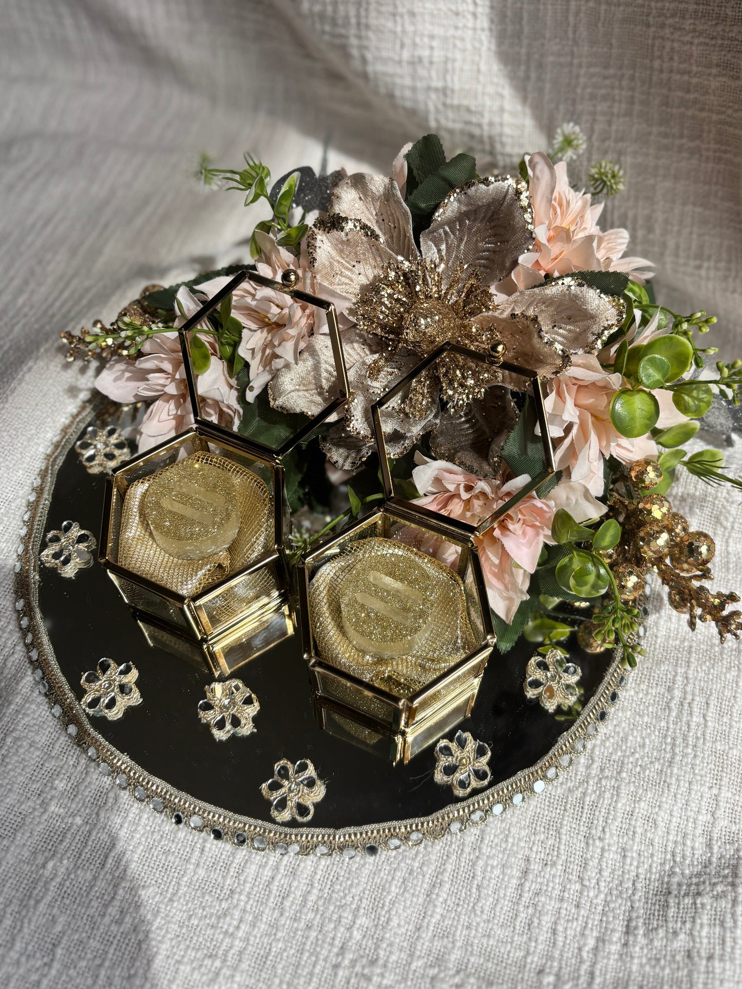 Mirror Engagement Platter - Blush & Champagne