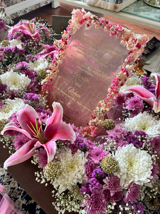 Resin Sahe Chithi with Floral Platter