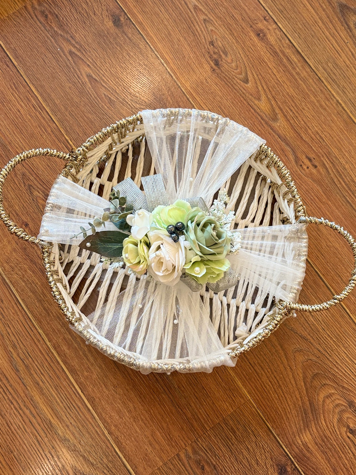 Round Hamper Basket - Emerald