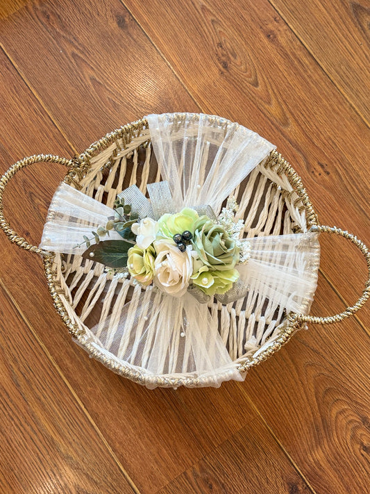 Round Hamper Basket - Emerald